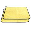 Cotton Fishing Towel Thickening Water Absorption Double Sided Color Towel Fishing Accessory(Yellow Gray )