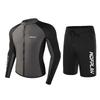Mens Full Coverage UV Protection Rash Guard Set Long Sleeve Surfing Wetsuit With Pants Snorkeling Swimming
