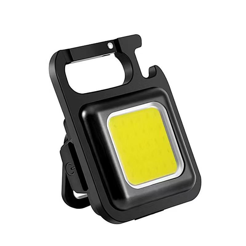 Portable Multifunctional Keychain Flashlight - High-Intensity Folding Light for Outdoor and Camping