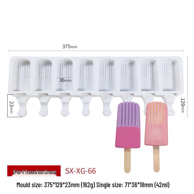 Sanxin Silicone Ice Cream Mold for Homemade Children's Popsicles, Christmas Cakes, and Chocolate Fruits