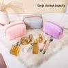 2025 Velvet Embroidered Plaid High-Capacity Makeup Bag