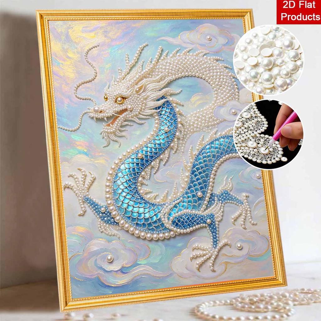 Dragon Pearl Kit 5D DIY Round Rhinestone Art Craft for Adults Home Wall Decoration Beginner Friendly Frameless Design 139