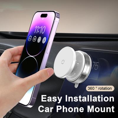 Phone Holder High Stability Anti-Shake Easy Installation Suction Cup Strong Magnetic Adsorption Bracket Car Phone Mount