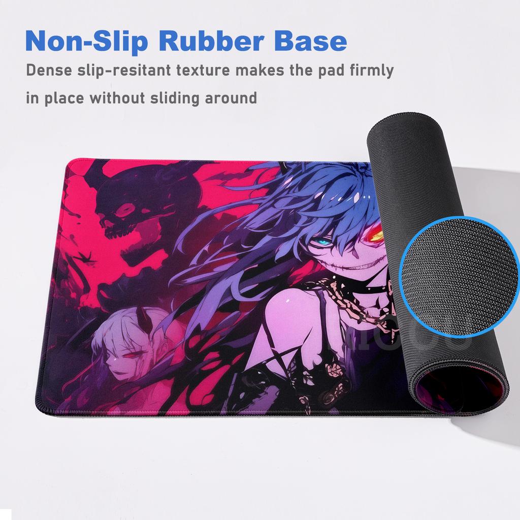 Gaming Devil Girl Style Mouse Pads Abstraction Deskrug Large Gamer Professional Keyboard Tablemat Offices Accessories Rubber Mat