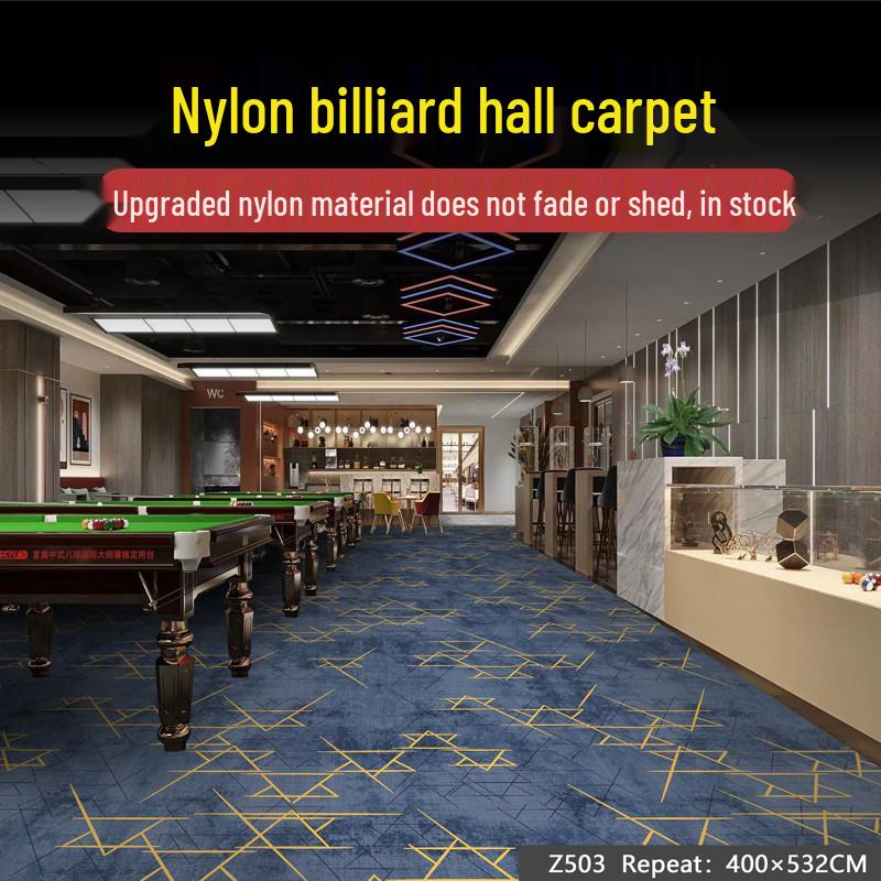 Billiard Room Nylon Carpet: Fireproof, Printed, Large Area, Wall-to-Wall for Halls & Clubs