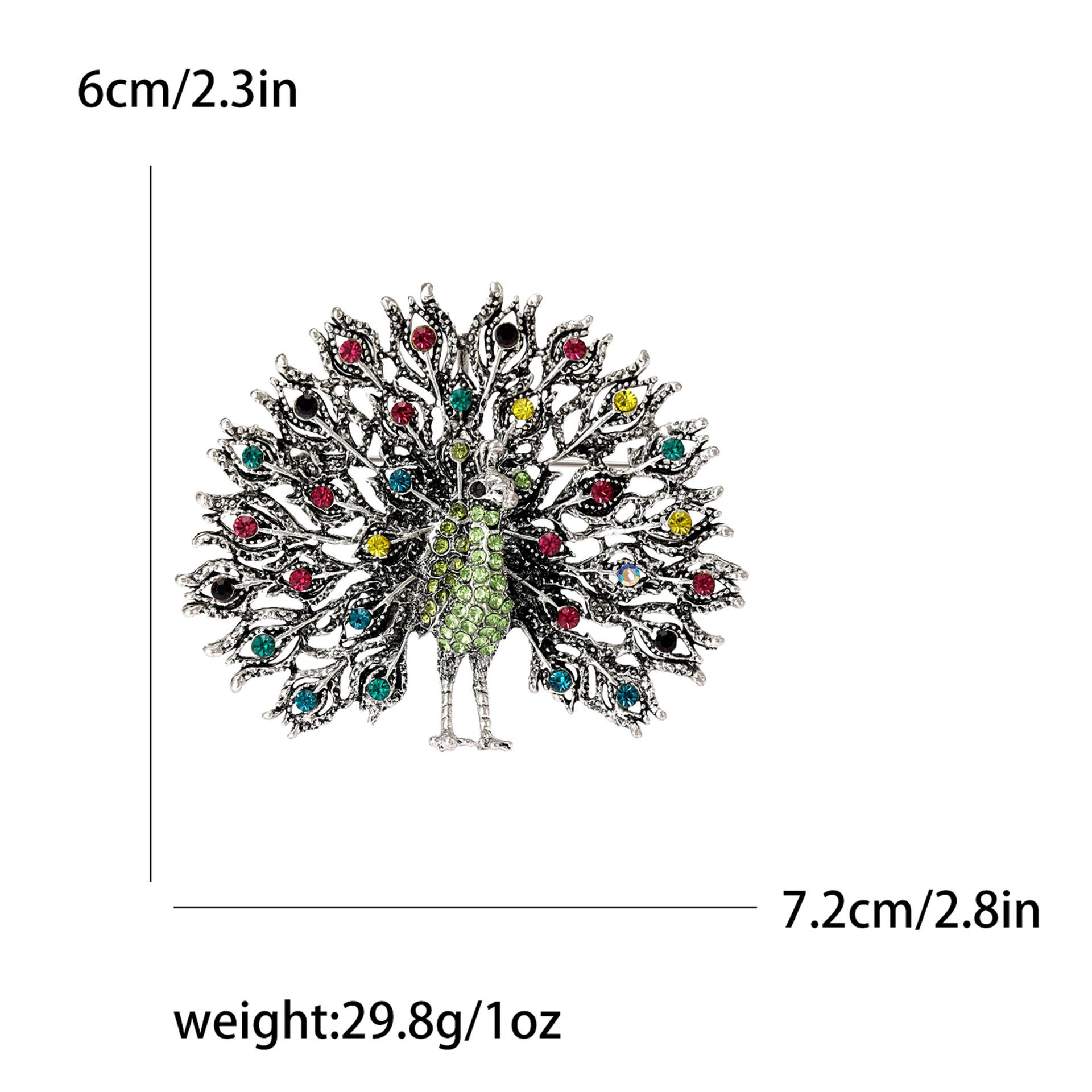 

Многоцветные павлиньи броши со стразами для женщин значки ювелирные аксессуары