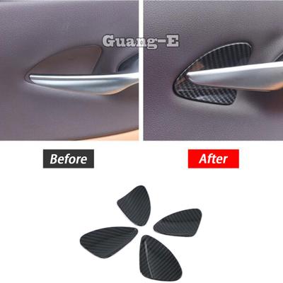 Autocollants pour poignée de porte intérieure de voiture, couvercle de bol pour Lexus ES ES200 ES250 ES300 ES350 2018, motif en Fiber de carbone