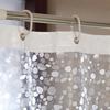8001 PEVA 3D Pattern Shower Curtain with Steel Hooks for Bathroom, 180x180cm