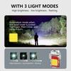 Outdoor Waterproof Mini COB Keychain Flashlight Pocket Dual Arc Lighter Type-C Rechargeable 3 Lighting Modes for Camping Multifunctional Work Light