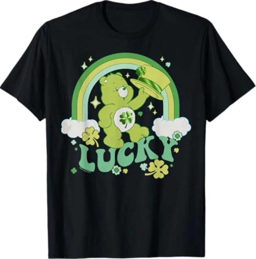Care Bears St. Patrick s Day Lucky Bear Rainbow Portrait T-Shirt 4XL