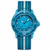 Swatch × BLANCPAIN Blancpain Seria Fifty Fathoms FIFTY FATHOMS Mișcare Mecanică Ceas Elvețian 42,3 mm Cadran Albastru Carcasă Ceramică Curea NATO SO35L400