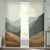 Peisaj Abstract Apus de Soare Munte Perdele Moderne din Tul Pentru Living Dormitor Casă Bucătărie Fereastră Perdele Transparente