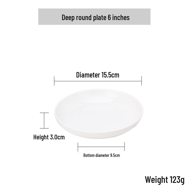 Qianxing White Melamine Deep Round Plates