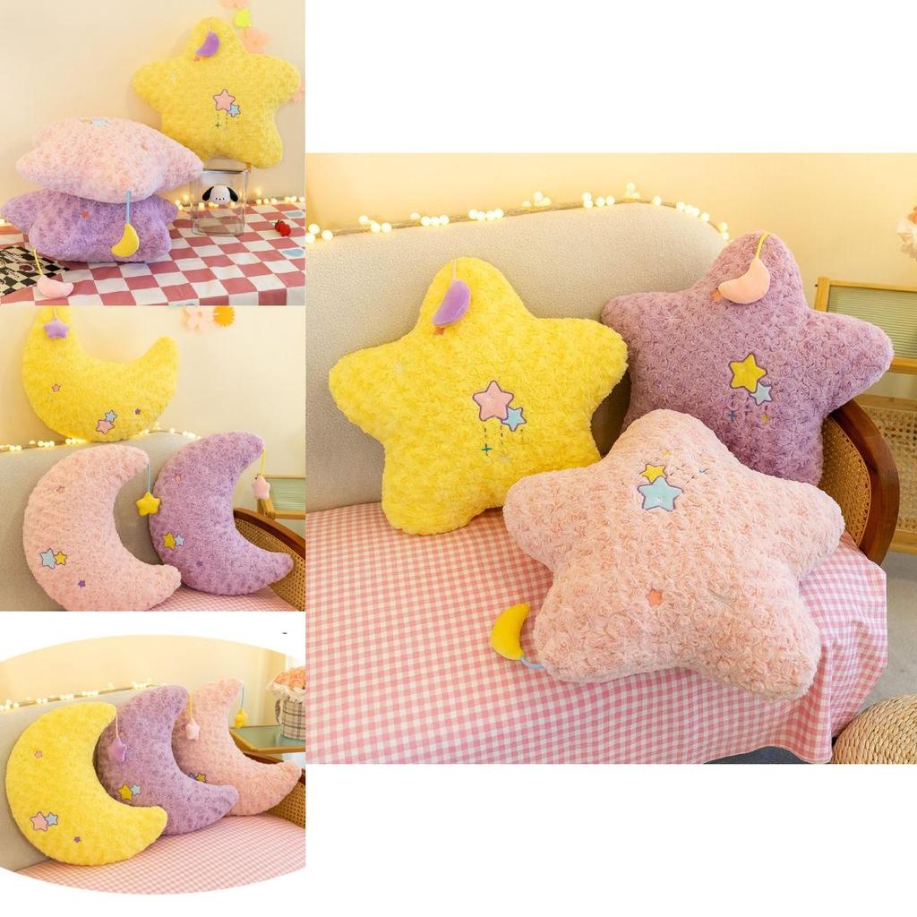 Cozy Moon And Star Plush Doll For Girls Hypoallergenic Stuffed Animal Soft Toy