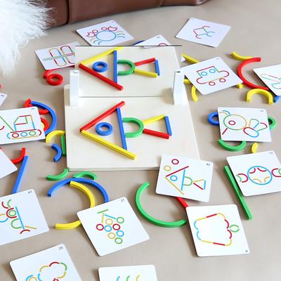 Przedszkole dla dzieci grupa mała i średnia kreatywny pierścień patyk lustro łamigłówka myślenie przestrzenne montaż klocki edukacyjne zabawki