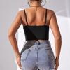 Schmal geschnittenes Spitzen-Camisole Ärmellose Crop Tops Mode Spitzenkorsett Reisen