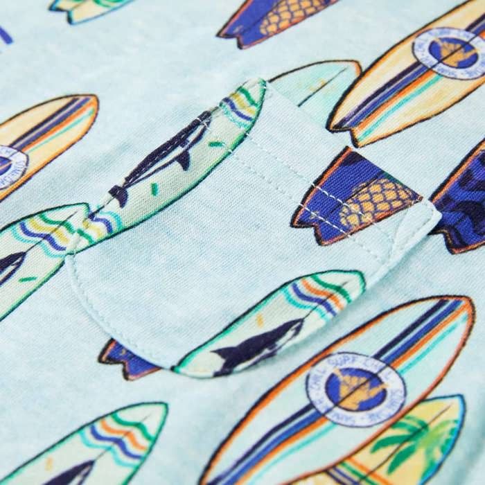 Débardeur enfant bleu doux mélangé 92/104/116/128/140