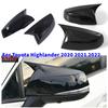 2PCS For Toyota Highlander    Car Rearview Side Mirror Cover Wing Cap Exterior Door Housing Shell Trim Adhesive