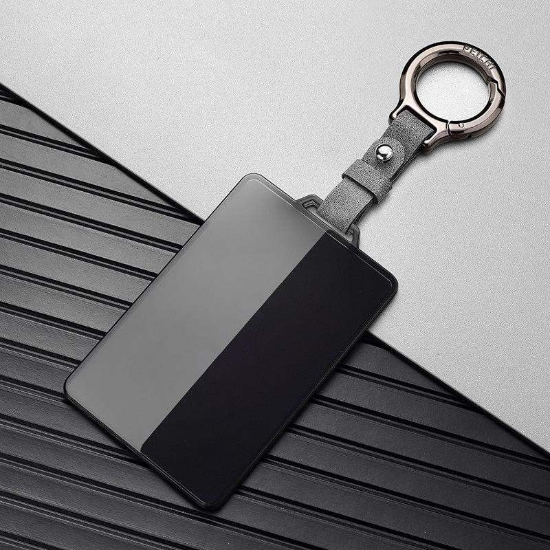 Transparent Black Tpu Car Key Case Suitable For Tesla For Bmw For Toyota For And Honda Nfc Card Protective Case Key Ring Chain