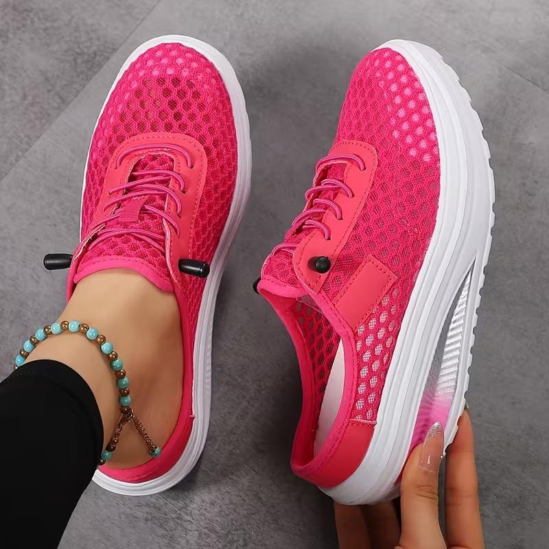 Women's Shoes, Casual Platform, Flat Shoes, Women's Wedge Shoes, Mesh To Increase Height, Spring and Summer Rocking Shoes
