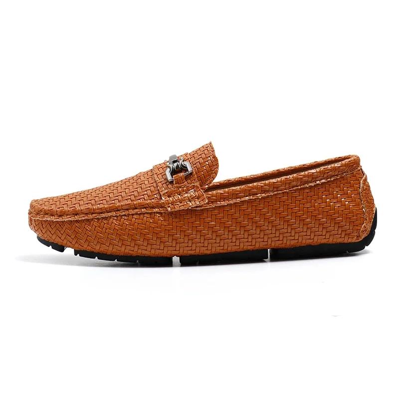 

Fashion British Style Men s Leather Slip on Shoes Massage Soles Casual Flats Handmade Loafers Lightweight Male Driving Shoes Moccasins 38