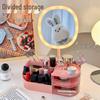 Multifunctional Makeup Organizer with Mirror and Skincare Storage