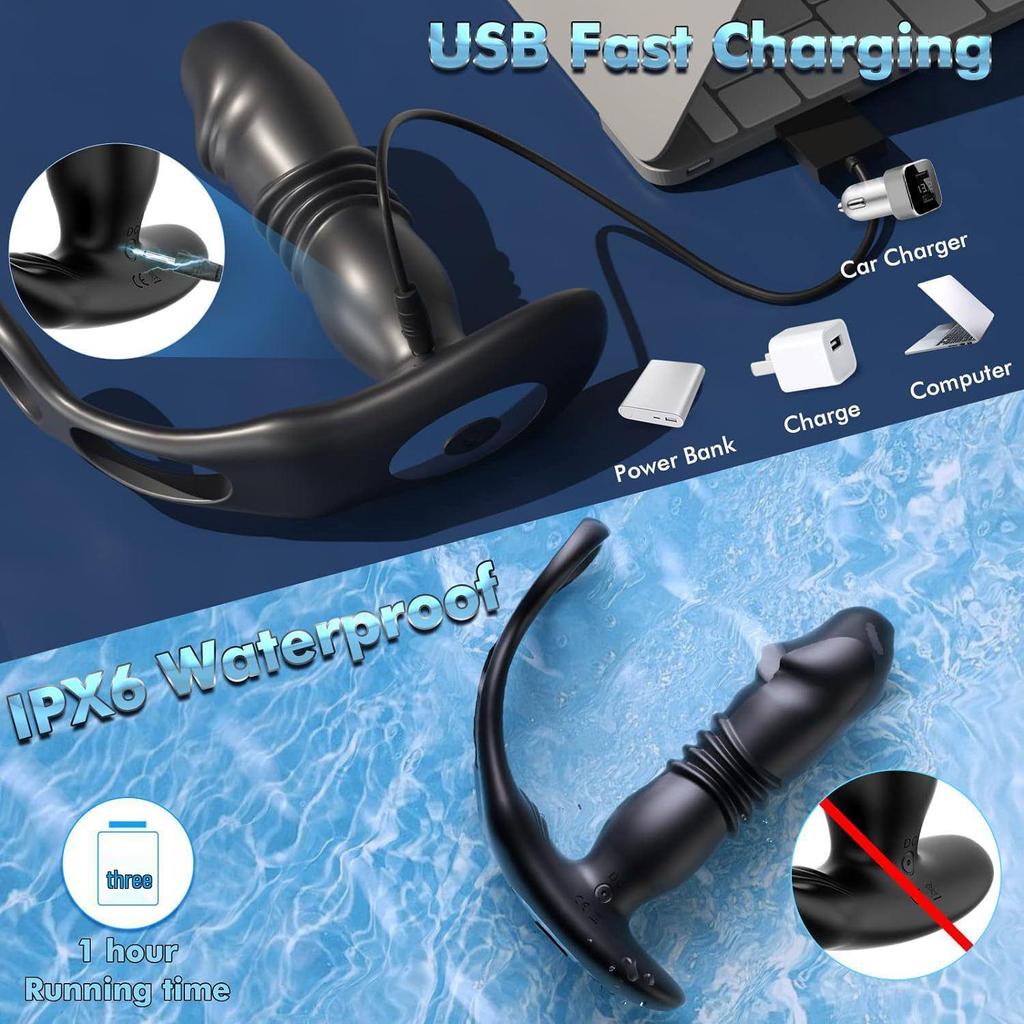 APP-Controlled Dual Ring Prostate Massager & Cock Ring