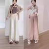 Maternity Pants Summer Thin Ice Silk Wide-leg Pants Spring and Summer Wear Low Waist Pregnancy Casual Straight Yamamoto Pants Summer Wear