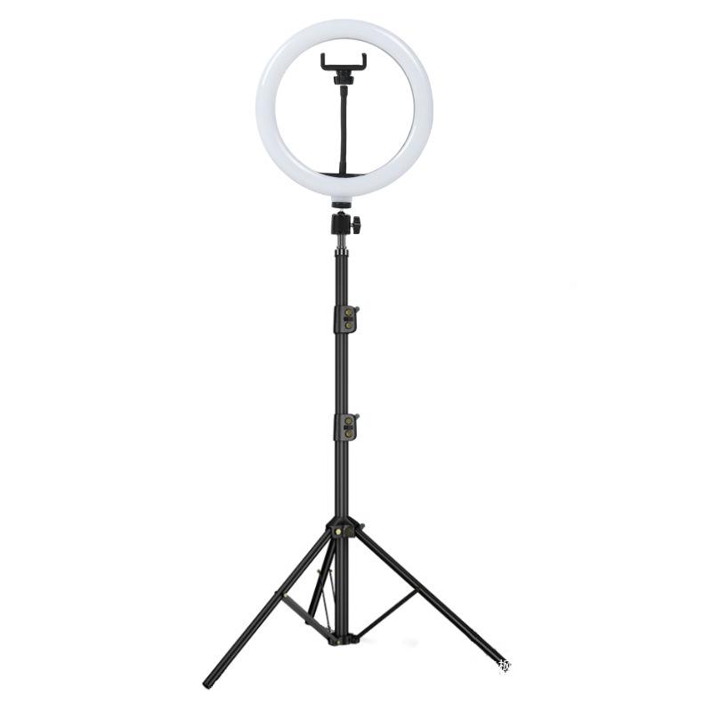 Floor Stand Multifunctional Tripod with Beauty Light for Live Streaming and Mobile Phone Holder.