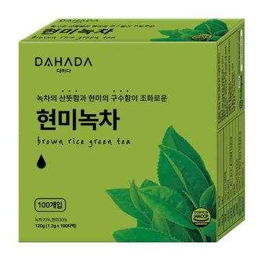 Dahada Brown Rice Green Tea 100 Tea Bags — Nutty & Refreshing Korean Green Tea