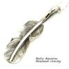 [STERLING SILVER 925] Feather Silver Necklace Pendant Chain AMTHANE-008