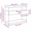 Console Table Black Oak Effect 100 X 40 X 75 Cm