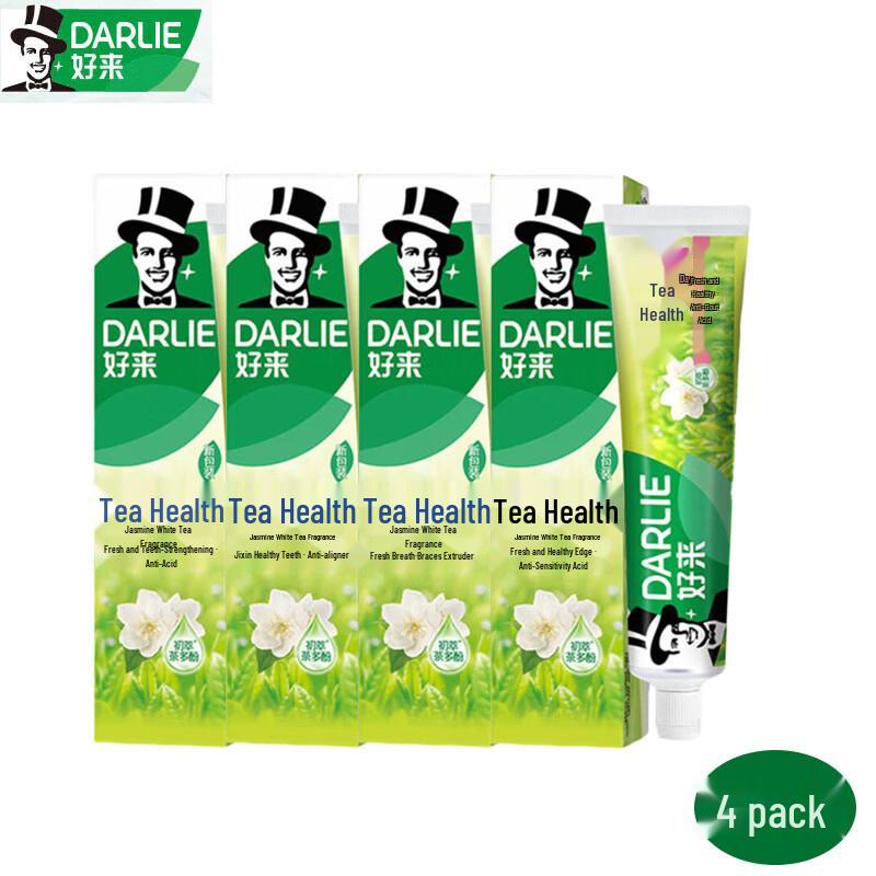 DARLIE Tea Care Jasmine White Tea Toothpaste (4 x 90g Pack)
