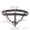 Erotic Wearable Bondage Pants with Massage Stick for SM Training and Pleasure