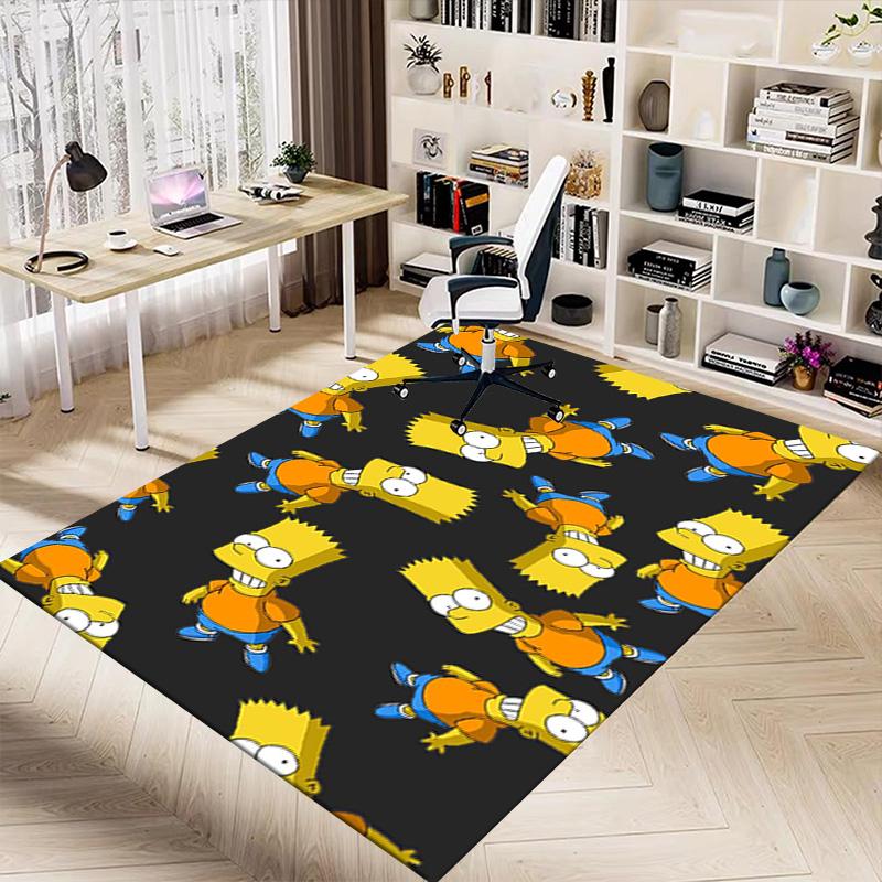 Bart Simpson Carpet For Playroom Bedroom Living Room Sofa Home Decorkids Game Area Rug Nonslip Floor Mat