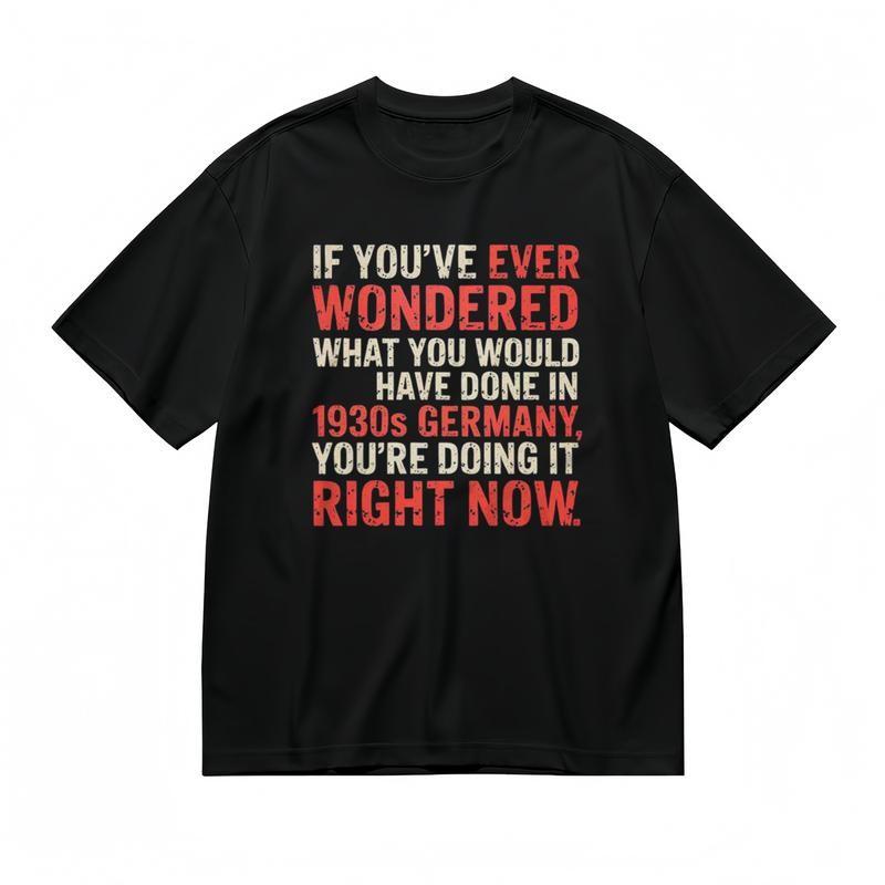 Women's Slight Stretch Classic T-Shirt Monochrome Typography Modern Print Tee