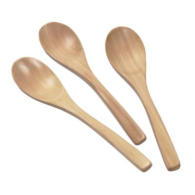 Osaka Choseido Spoon Wooden Long Large Length 19.0cm Set of 3 Plain Wood Curry Spoon