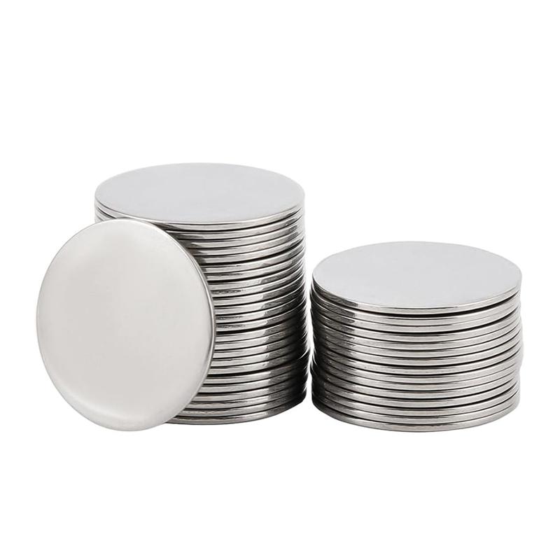 M-Modern-40 Pieces Stainless Steel Printed Blank Discs Bulk DIY Jewelry Craft Name Tags Necklace Earrings Engraving Supplie
