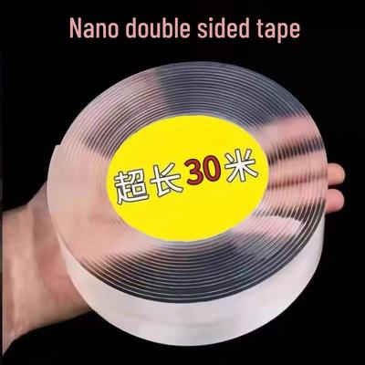 Nano Traceless Double-Sided Tape: Strong, High Viscosity, Magic Transparent, Reusable, Washable, for Fixing.