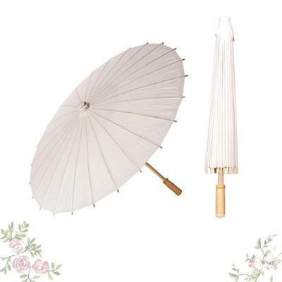 60/80CM DIY Hand-Painting Paper Umbrella Chinese Style Decorative White Oil-paper Umbrella