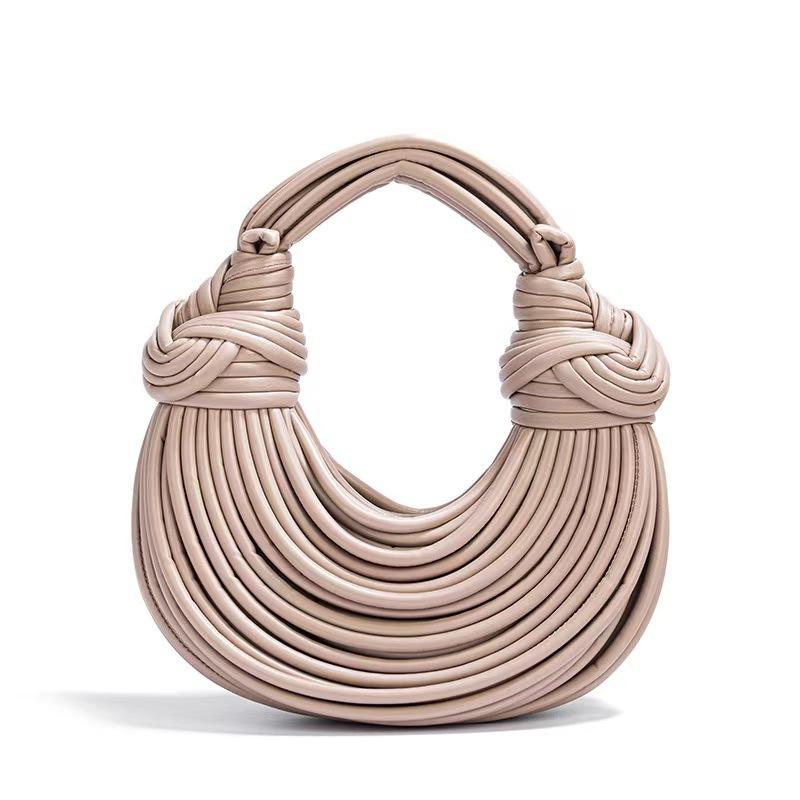 

Плетеная сумка через плечо для женщин, маленькая сумка-клатч из искусственной кожи, женская сумка-сумка с ручкой сверху в виде лапши, сумка-тоут для выпускного вечера розовый