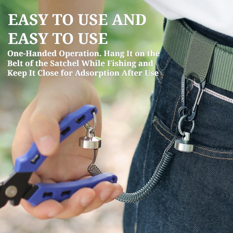 Outdoor Fish-catching Tools: Strong Magnetic Buckle, Stainless Steel Magnetic Buckle, Lanyard, Magnetic Net Release Bracket