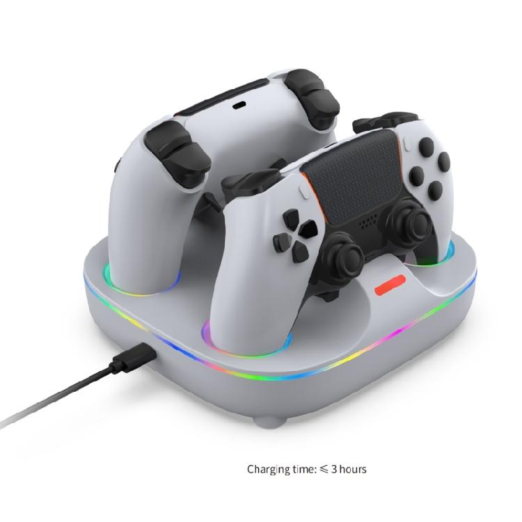 Double Controller Charging Base with LED Status Indicator Light Charging Holder Dock for P5 Gaming Handle