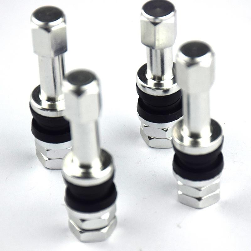 TR43E Aluminum Alloy Tubeless Tire Valve Stems 4PCS Durable Airtight Wheel Air Valves for Cars SUVs and Light Trucks Set Valve Stems 1