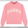 Lente 2026 PARKE Dames Crewneck Katoenen Sweatshirt met Letterprint - Casual Losse Top