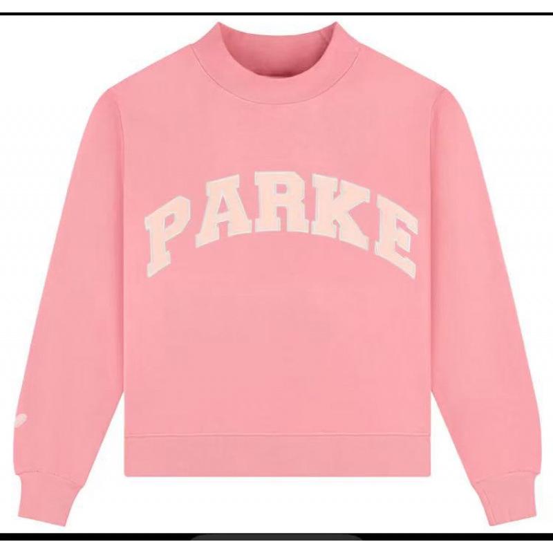 Lente 2026 PARKE Dames Crewneck Katoenen Sweatshirt met Letterprint - Casual Losse Top