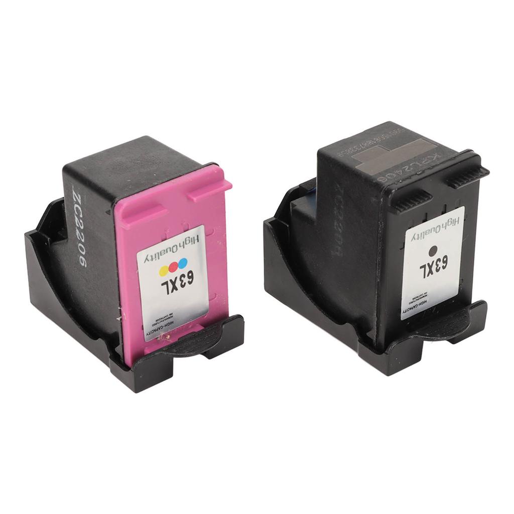 2 Pcs 63XL Black Color Ink Cartridges High Capacity Improve Efficiency Printer Accessories for HP