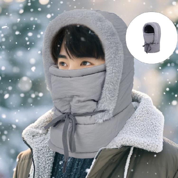 Cold Weather Reversible Hooded Cap Windproof Outer Layer Plush Inner Lining Unisex Design For Extreme Temperature