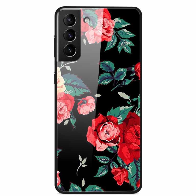For Samsung S22 5G Cases S22Plus S22Ultra 5G Tempered Glass Hard Back Cover for Samsung Galaxy S22 Plus Case S22Ultra S22+ Cover