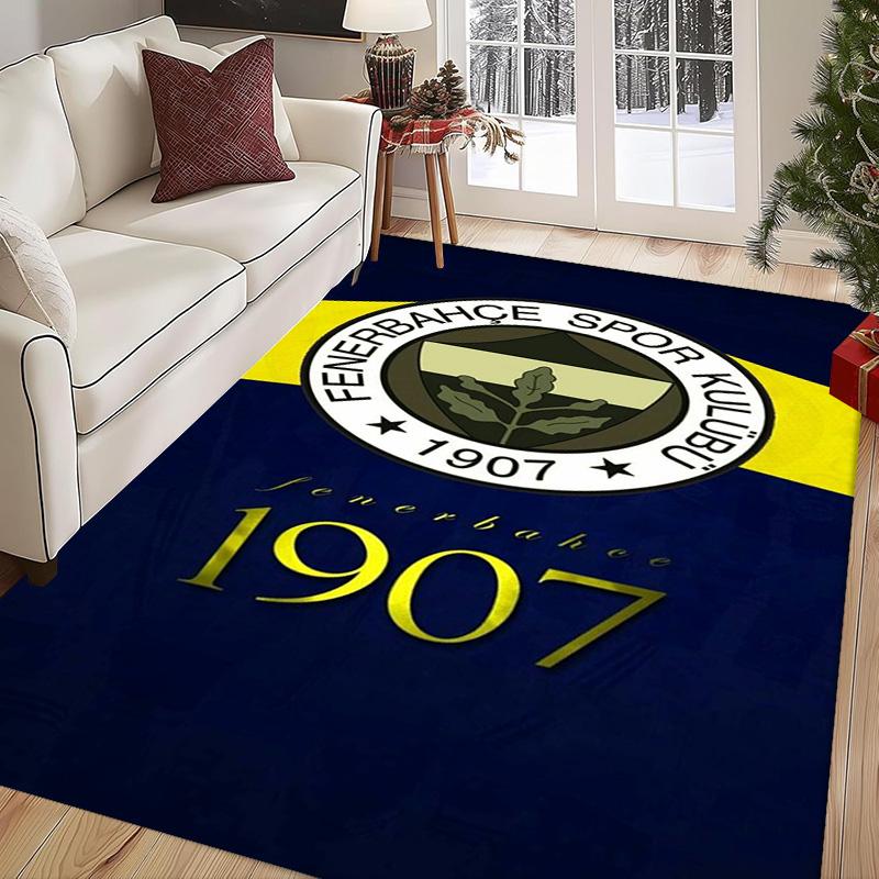 Eredità Fenerbahçe: Tappetini per pavimenti con stampa a motivi del 1907 Zerbino Cuscino per sedia da ufficio per stanza